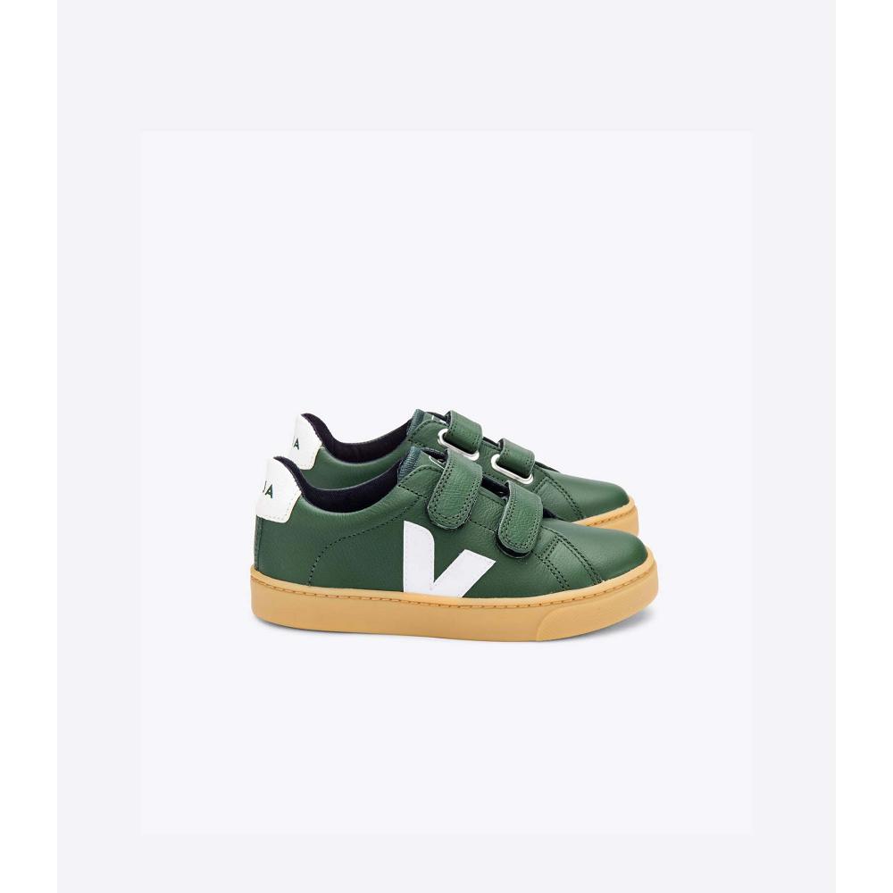 Veja ESPLAR LEATHER Tenisky Detske Olivovo Zelená | SK 828JPQ